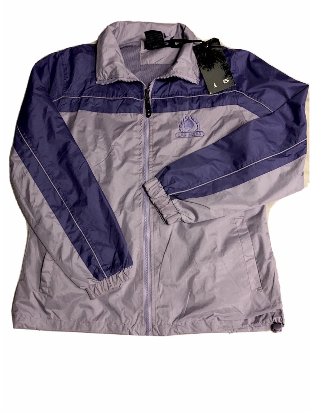 NWT i5 APPAREL Windbreaker Jacket Las Vegas WOMENS Purple COLOR BLOCK MEDIUM